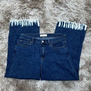 GAP | Women's Size 28R Bleached Raw Hem High-Rise Wide Leg Denim Mom Jeans